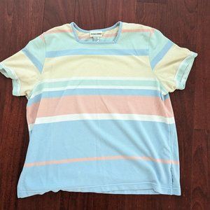 Alfred Dunner XL Multicolored Square Neckline Textured T-Shirt
